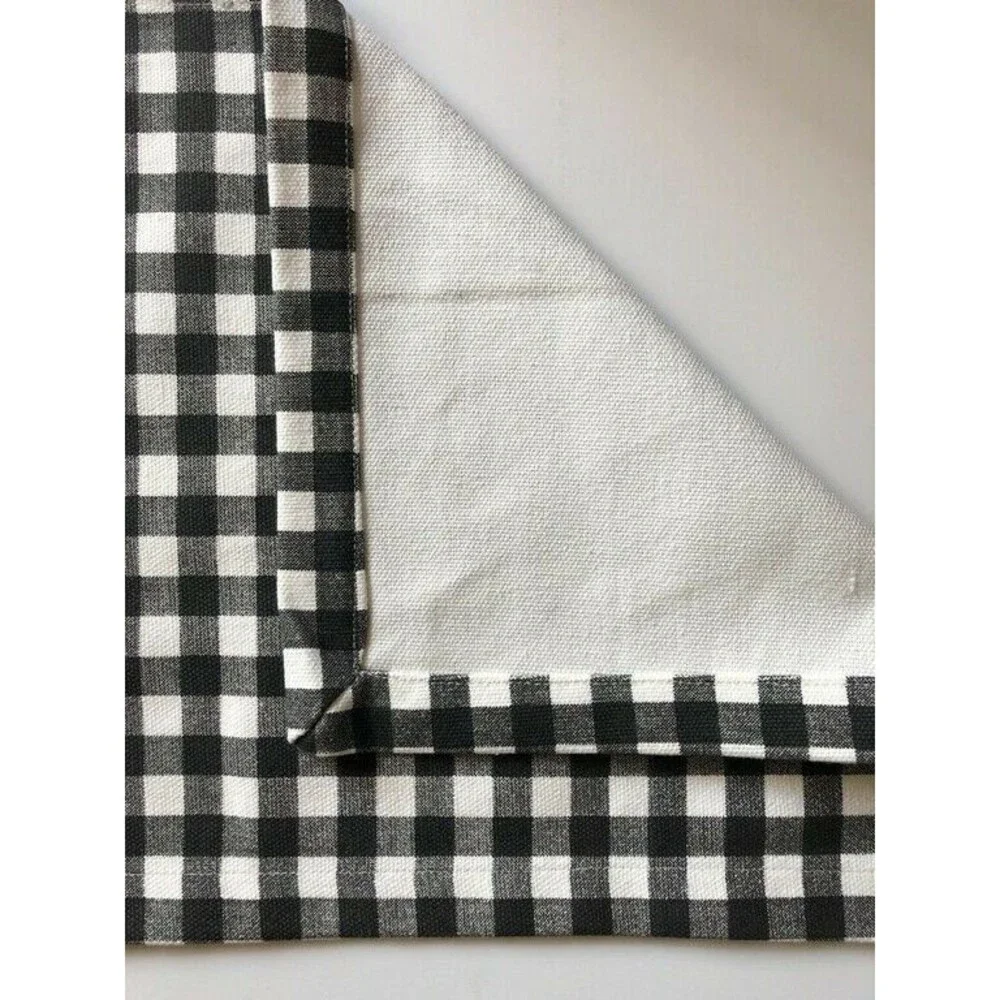 Thanksgiving Placemats Set of 4 Black Buffalo Check Pumpkins 14x19